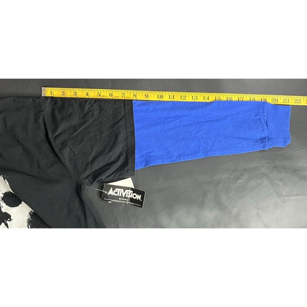 NWT Call of Duty Ghosts Black Blue Double Layer Long Sleeve Shirt Youth XL 14/16 - Picture 7 of 7